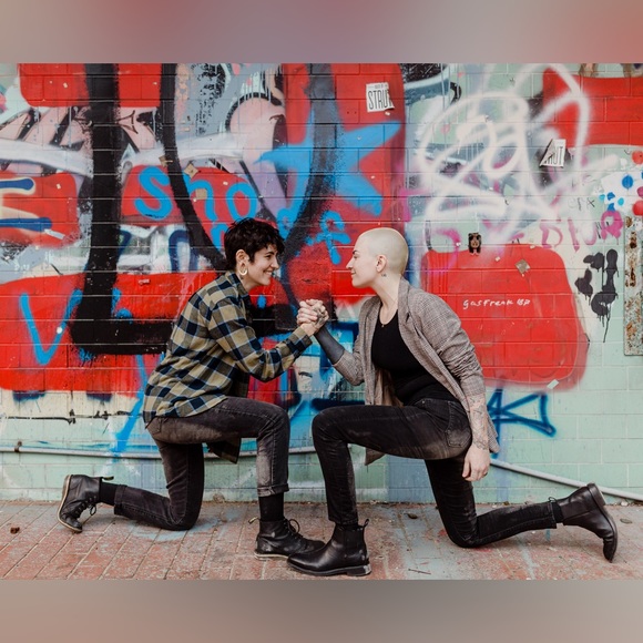 Hi! We’re your poshers, Amber & Ev 🖤✨ - Picture 1 of 5